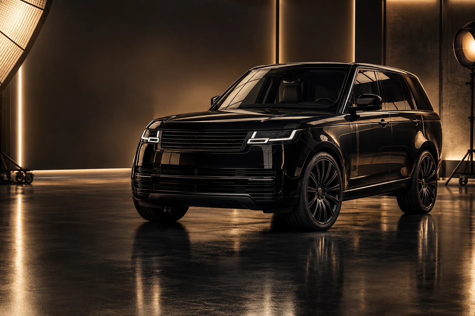 Премиальный автомобиль в студии для фото- и видеосъёмки